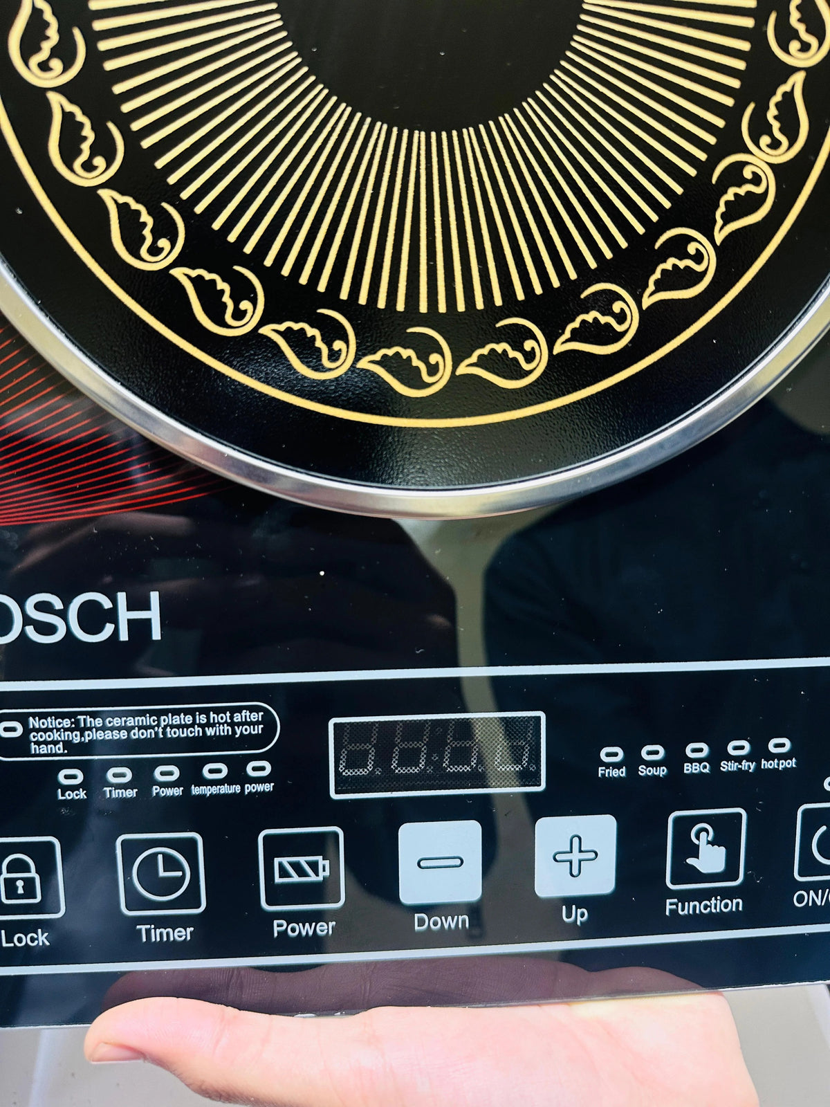 Bosch Infrared Electric Cooker 2200 Watts | Made in Germany | Fused Switch | 1 year Warranty | Temperature Control, Timer & Multi Cooking Modes