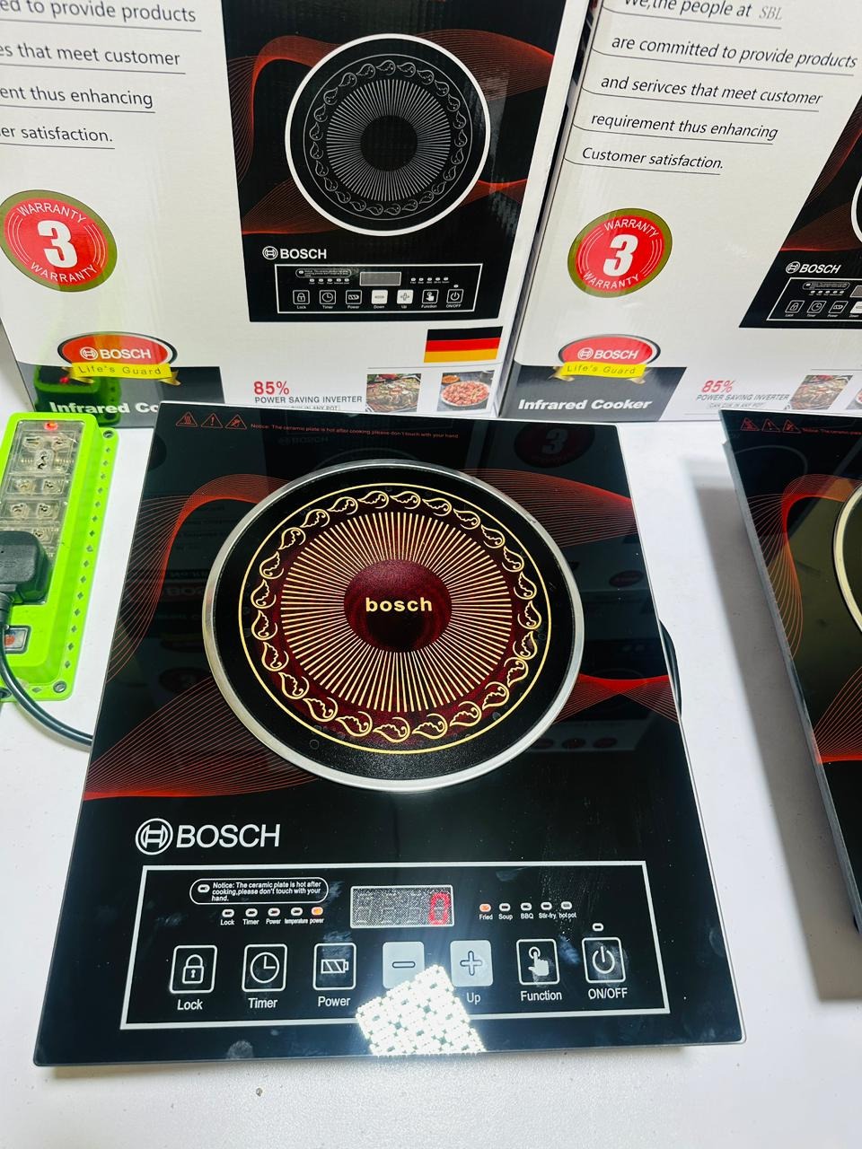 Bosch Infrared Electric Cooker 2200 Watts | Made in Germany | Fused Switch | 1 year Warranty | Temperature Control, Timer & Multi Cooking Modes
