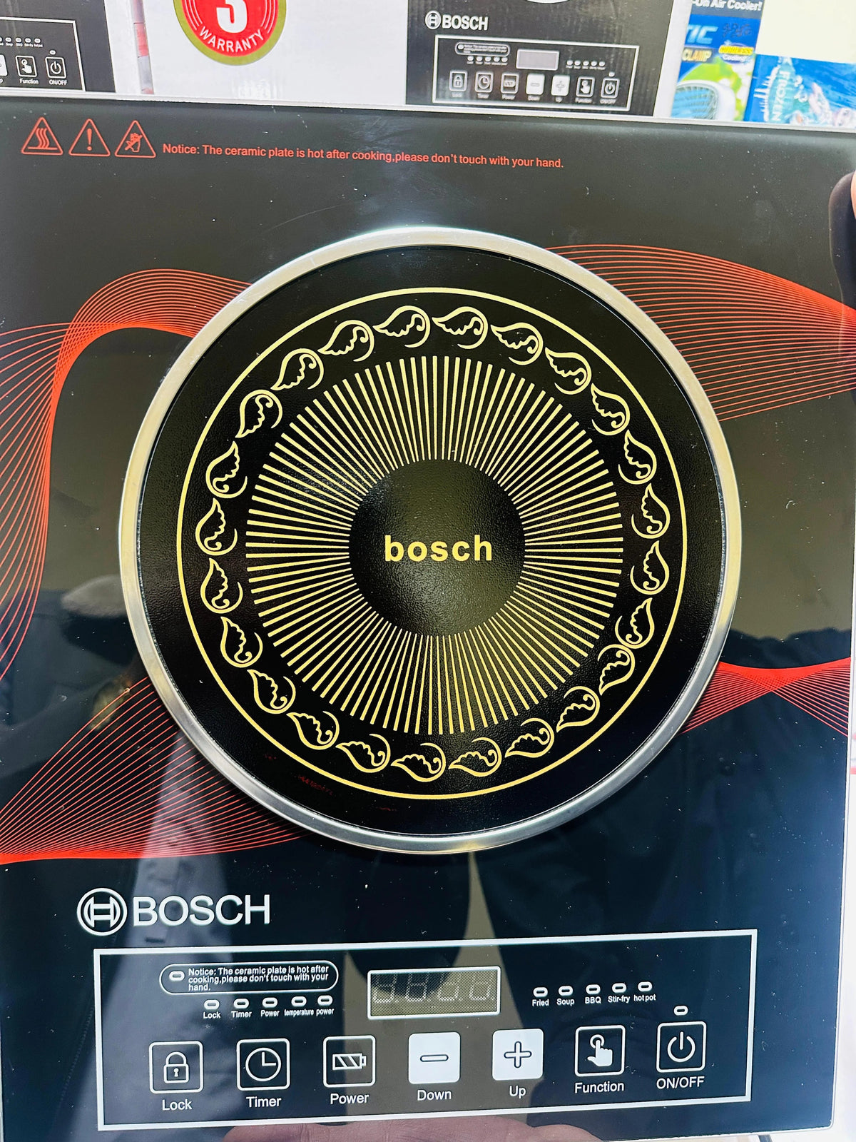 Bosch Infrared Electric Cooker 2200 Watts | Made in Germany | Fused Switch | 1 year Warranty | Temperature Control, Timer & Multi Cooking Modes