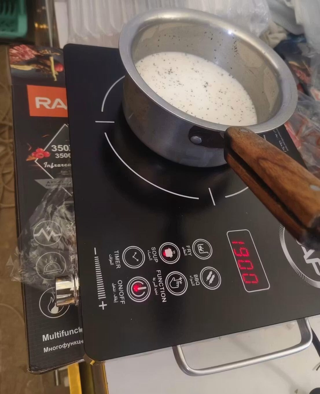 RAF Infrared Cooker - 3500 Watts - 3 plus switch - integrated Fuse - Energy Efficient Stove for Pakistani Kitchens
